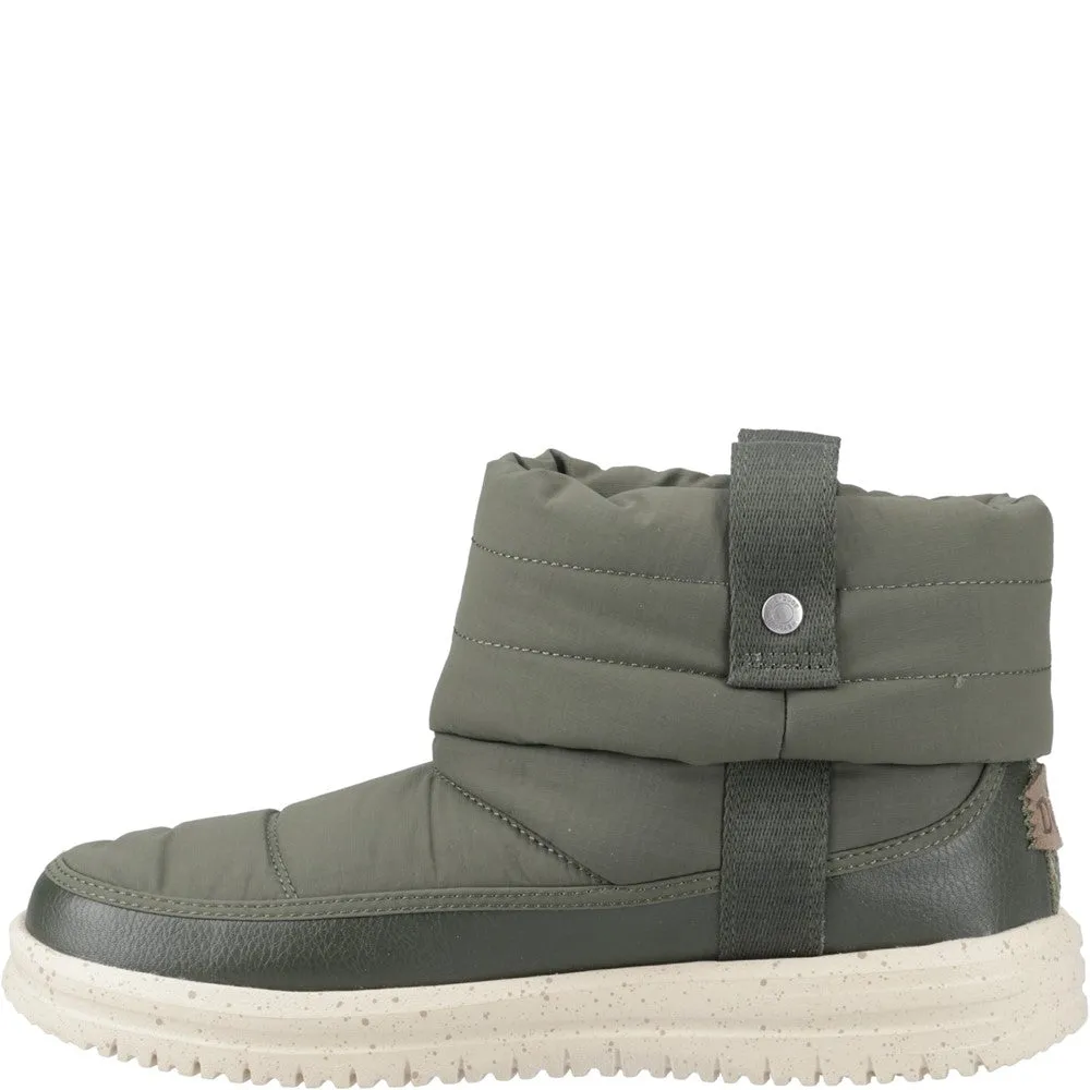 HEYDUDE Camden Cuff Nylon Quilt Boot Sparkle Boots