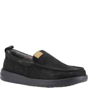 HEYDUDE Wally Grip Moc Craft Leather Shoe Canvas Loafers