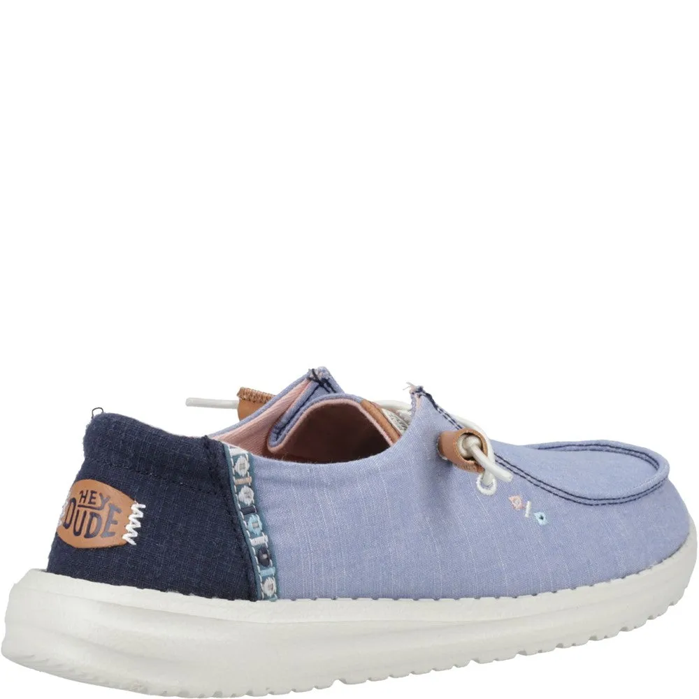 Puffer Slip On HEYDUDE Wendy Chambray Boho Shoe