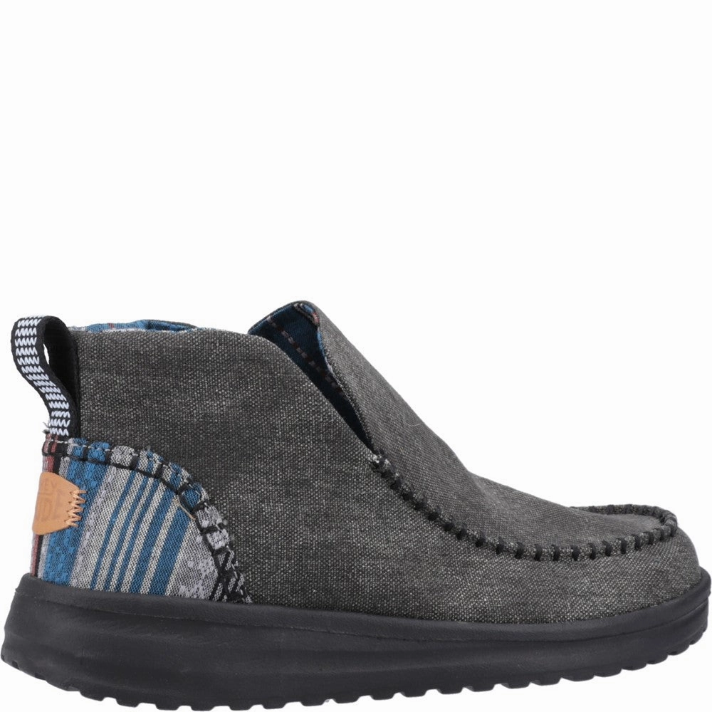 HEYDUDE Denny Heavy Canvas Boot Ankle Height Rubber Boots