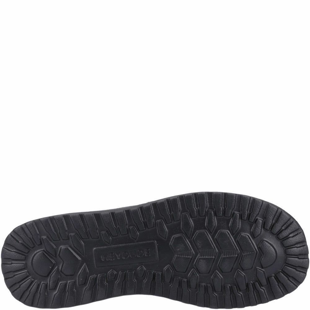 Split Leather Heeled Ankle Boots HEYDUDE Denny Heavy Canvas Boot