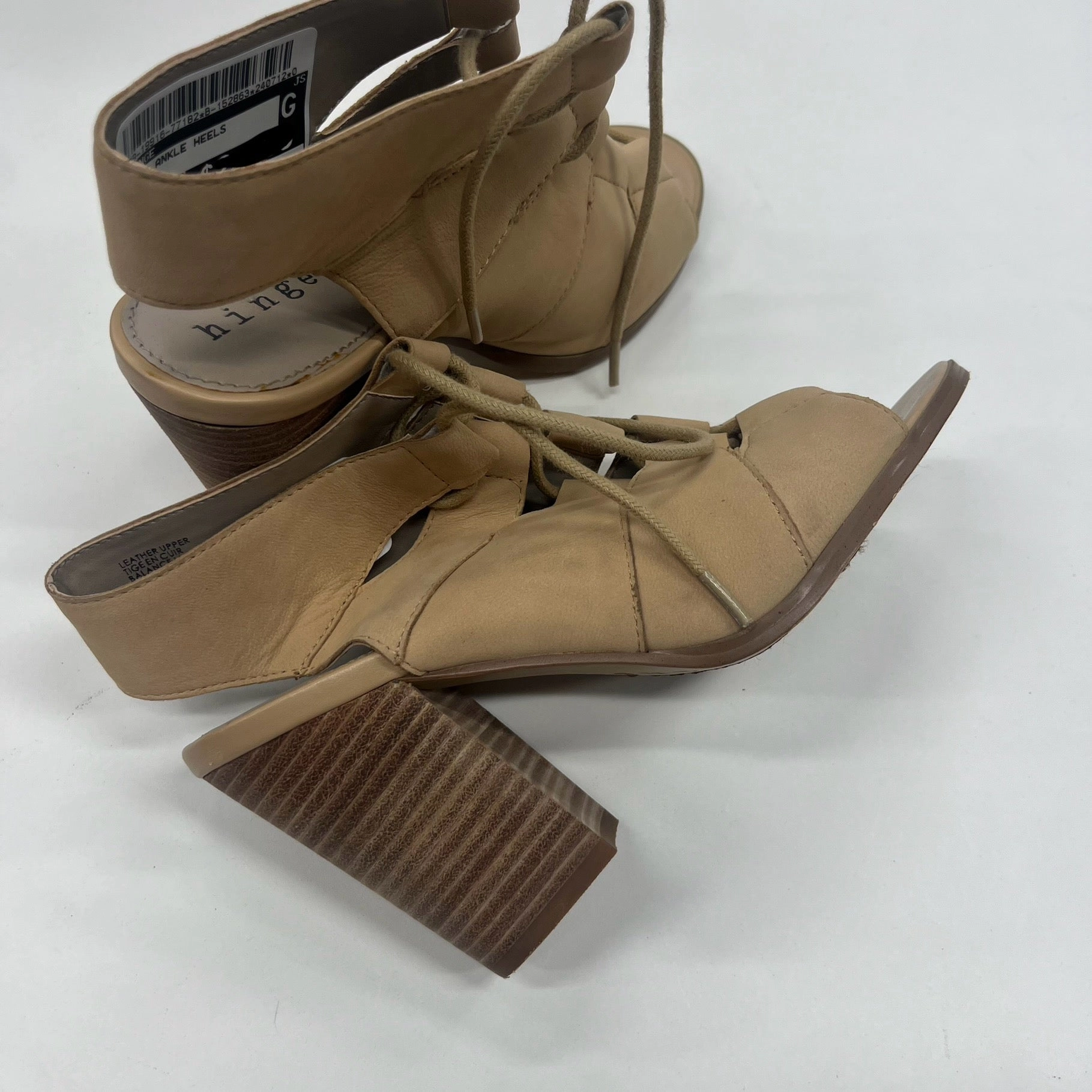 Cream Boots Ankle Heels Hinge, Size 6.5 Ankle Boots For Fat Ankles