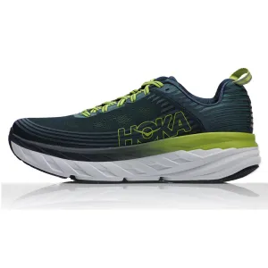 Running Shoes For Wide Feet Hoka One One Bondi 6 Men's Running Shoe - Deep Teal/Green Oasis