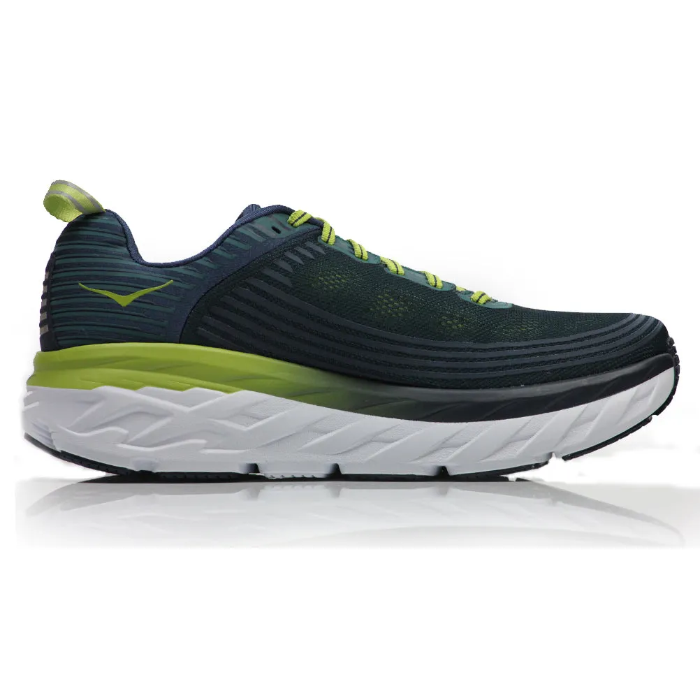 Waffle Debut Running Shoes Hoka One One Bondi 6 Men's Running Shoe - Deep Teal/Green Oasis