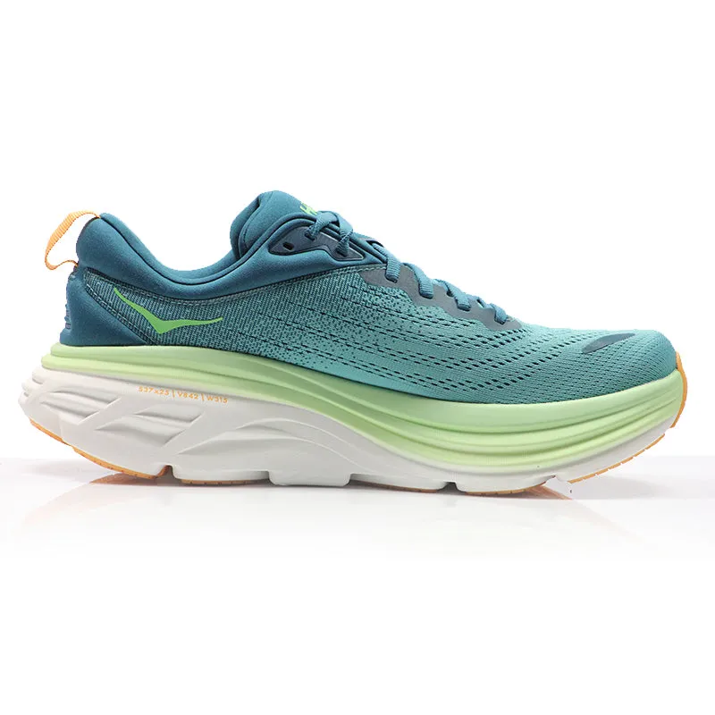 Hoka One One Bondi 8 Men's Running Shoe - Deep Lagoon/Ocean Mist Running Shoes For Barefoot Runners