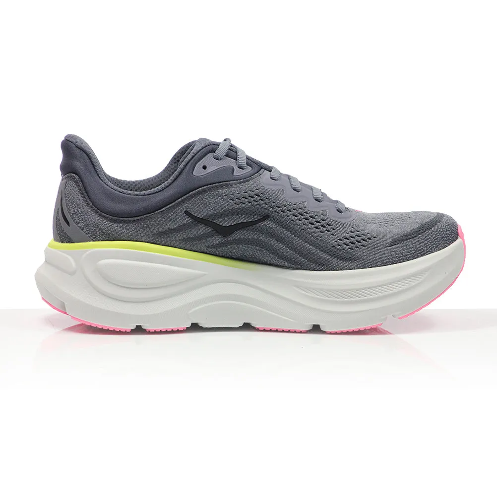 Turquoise Hoka One One Bondi 9 Women's Running Shoe - Charcoal Grey/Grey