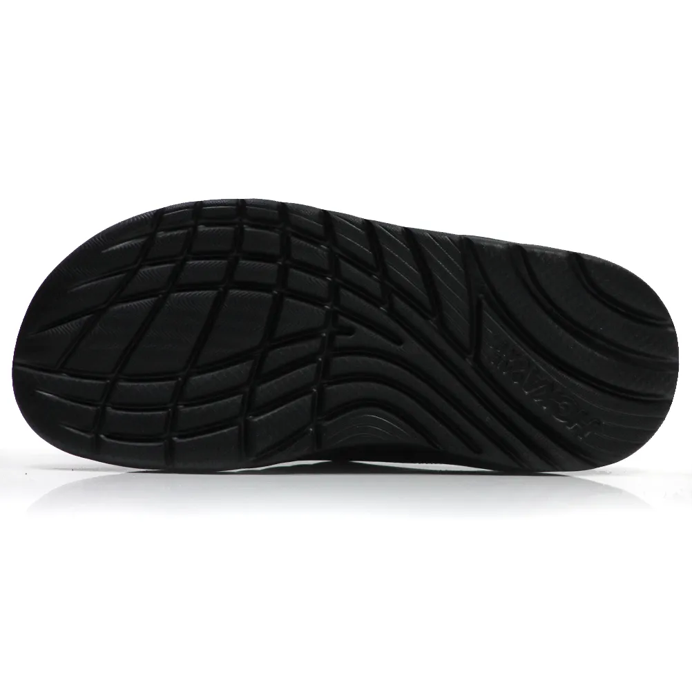Hoka One One Ora Men's Recovery Slide - Black Running Shoes Flyknit