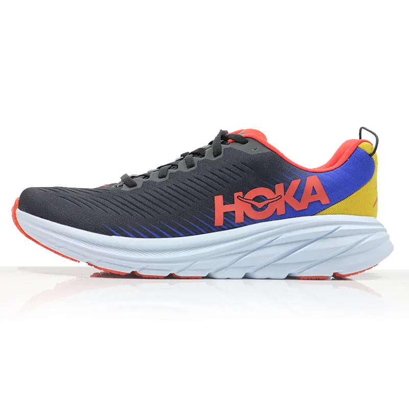 Best Shoes Ultra Running Hoka One One Rincon 3 Men's Running Shoe - Black/Dazzling Blue