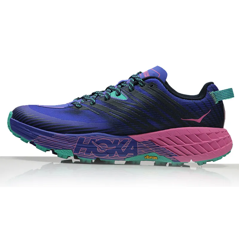 Running Shoe Shoes Hoka One One Speedgoat 4 Women's Trail Shoe - Dazzling Blue/Phlox Pink