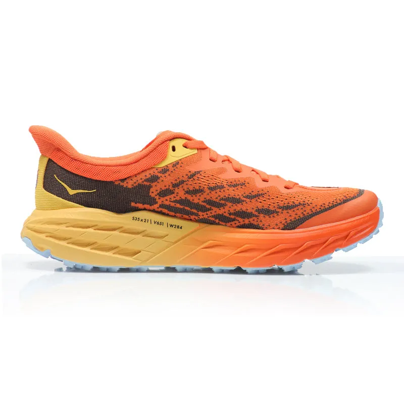Running Shoes Paradigm Hoka One One Speedgoat 5 Men's Trail Shoe - Puffins Bill/Amber Yellow