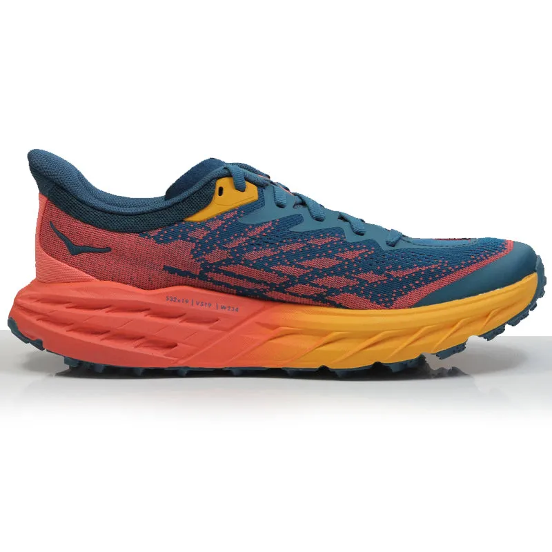Most Comfortable For Nurses Hoka One One Speedgoat 5 Women's Wide Fit Trail Shoe - Blue Coral/Camellia