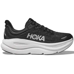 Rebel Sport Shoes Women's Hoka Bondi 9, Black/White, 9.5 D Wide