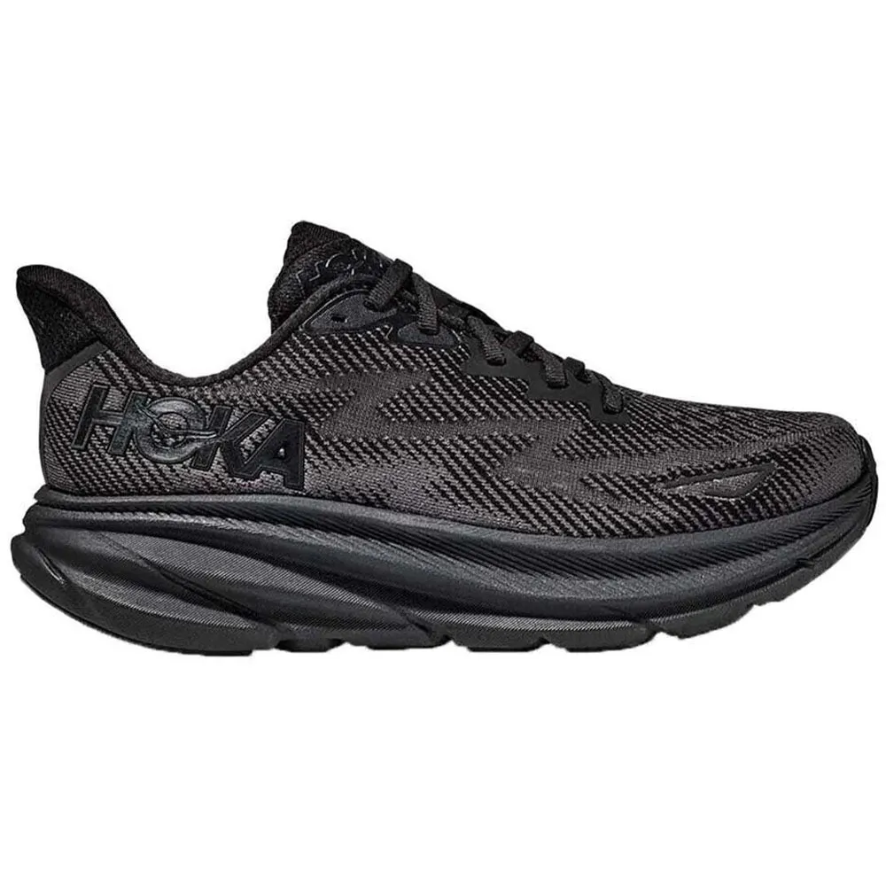 Men's Hoka Clifton 9, Black/Black, 11 D Medium Shoes Rincon 4