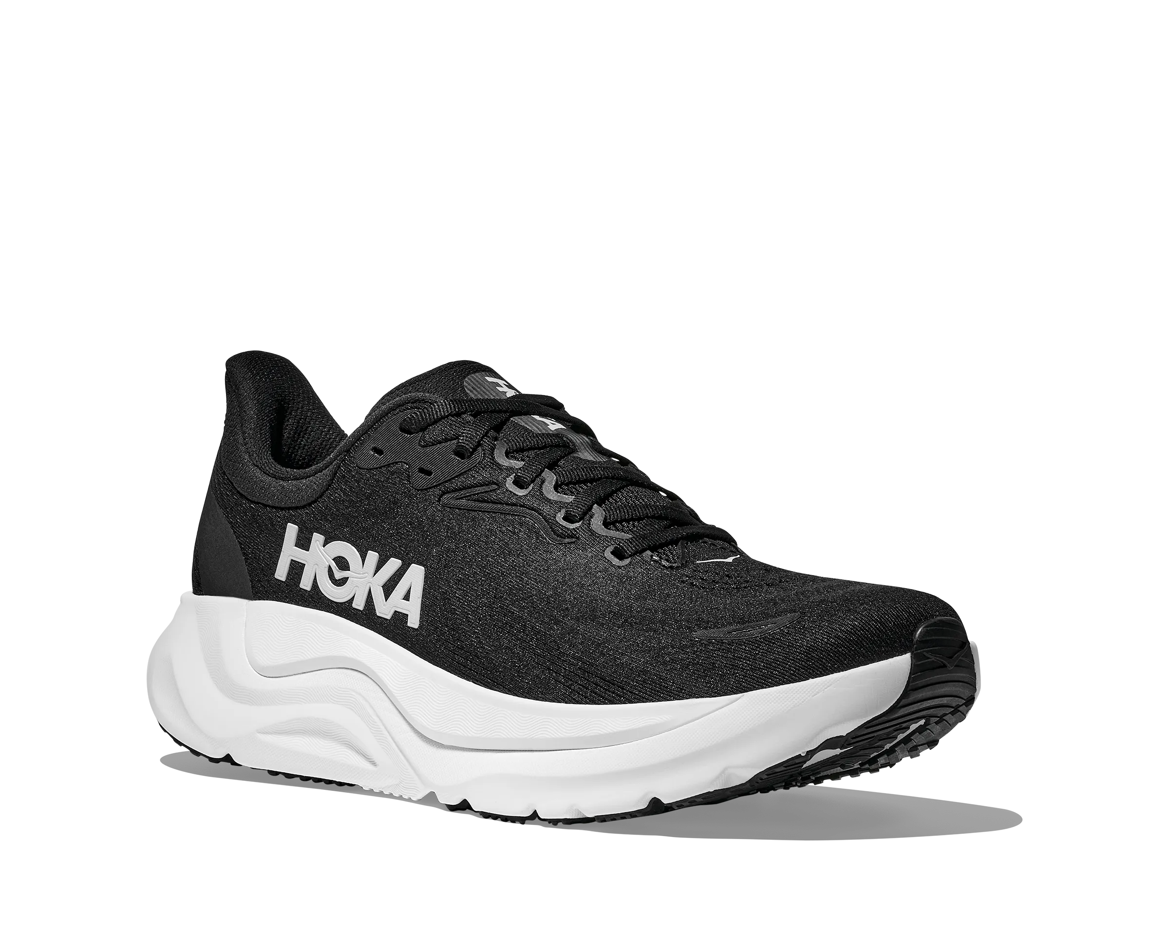 HOKA Women's Arahi 8 - BLACK / WHITE (Wide) Running And Training Shoes