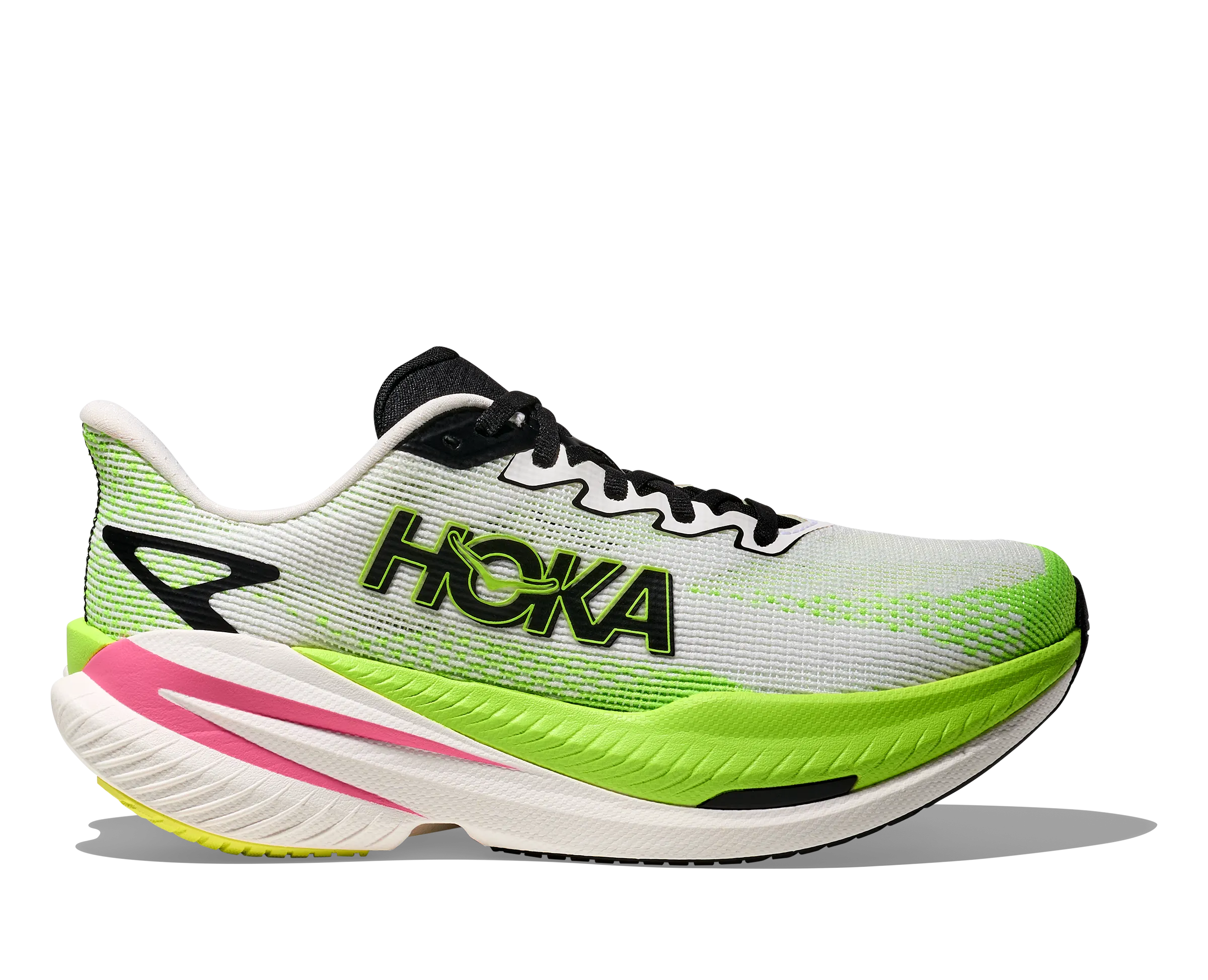 Training Shoes Vs Lifting Shoes HOKA Women's Mach X 3 - WHITE / NEON LIME