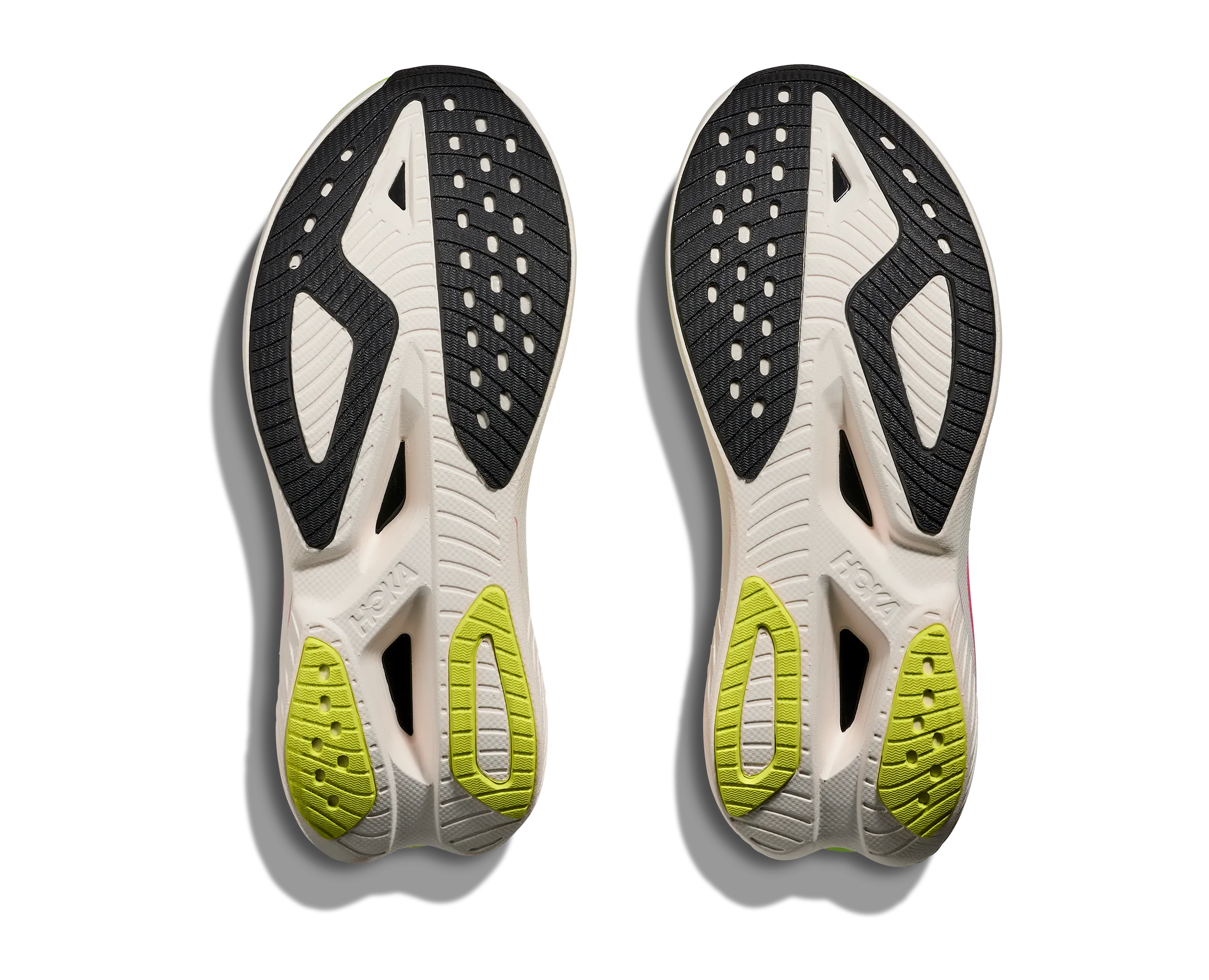 HOKA Women's Mach X 3 - WHITE / NEON LIME Best Shoes For 5k Training