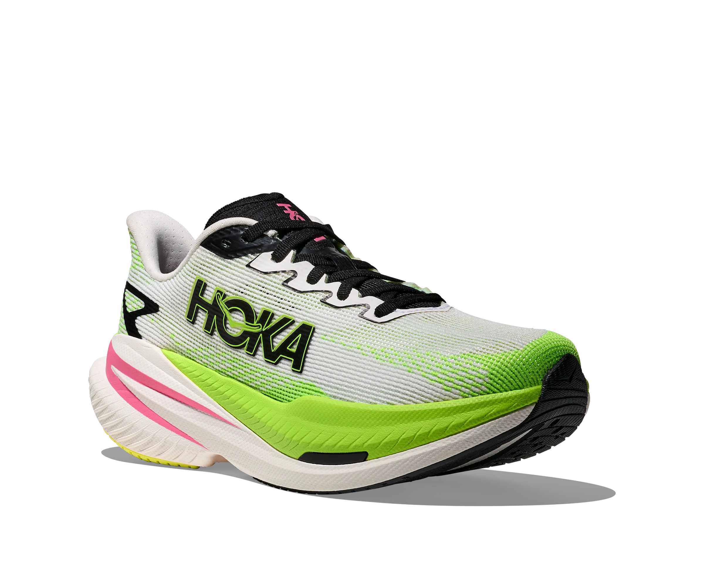 Boss Training Shoes HOKA Women's Mach X 3 - WHITE / NEON LIME