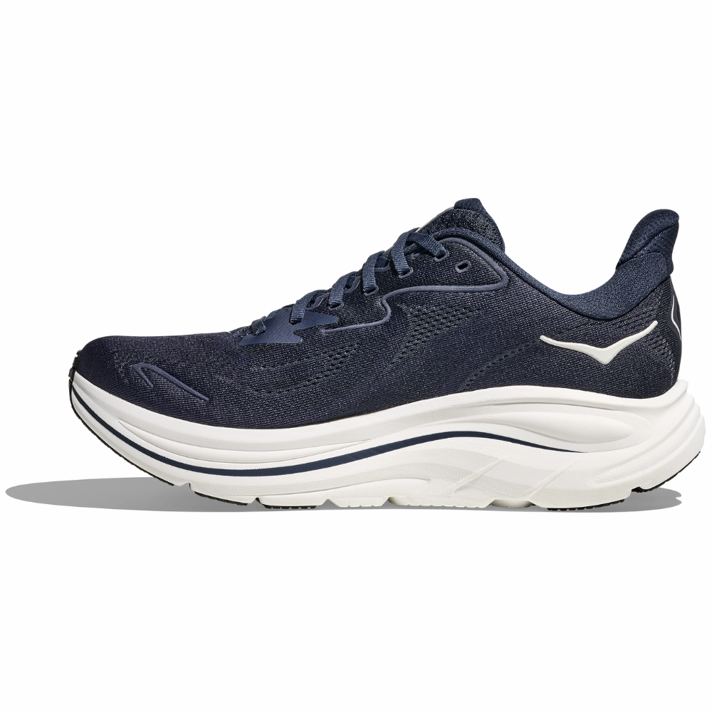 Brown Shoes Hoka Clifton 10 Navy/White Running Shoe (Men's)