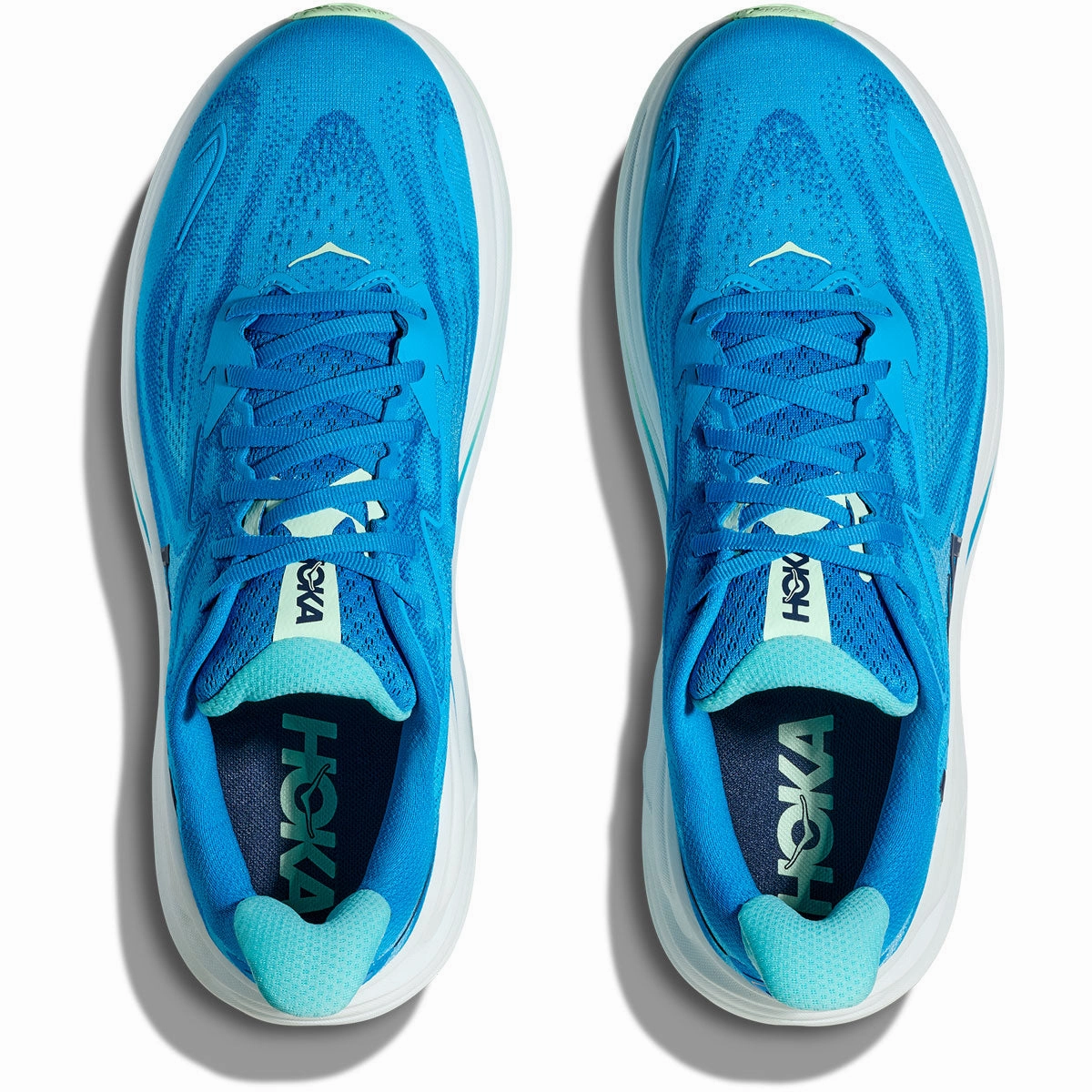 Hoka Clifton 10 Wide Fit Running Shoes - Mens - Hoka Blue/Skyward Blue Shoes Spain