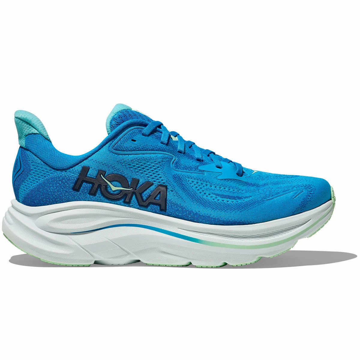 Price Philippines Hoka Clifton 10 Wide Fit Running Shoes - Mens - Hoka Blue/Skyward Blue