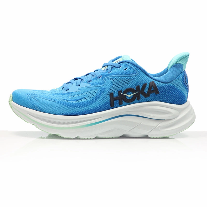 Most Comfortable Shoes For Walking Hoka One One Clifton 10 2E Wide Fit Men's Running Shoe - Hoka Blue/Skyward Blue