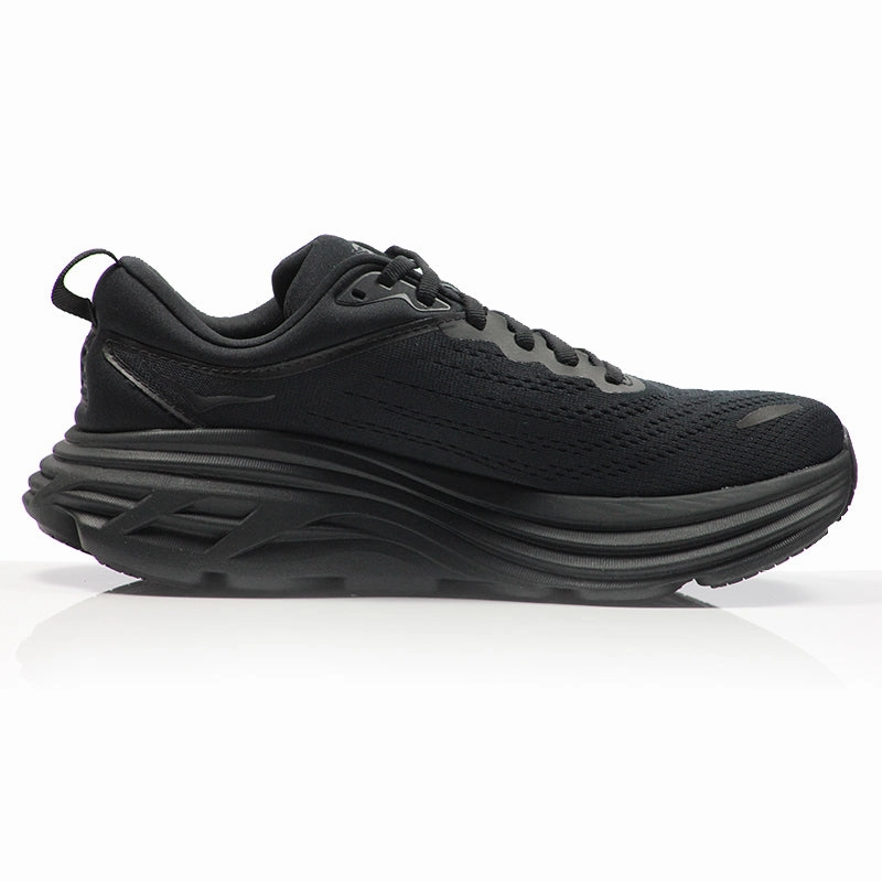 Hoka One One Bondi 8 Women's Running Shoe - Black/Black Shoes Cleaning