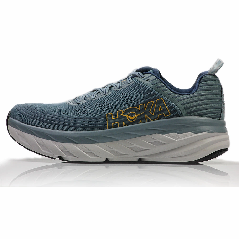 Running Shoes Waterproof Hoka One One Bondi 6 Men's Running Shoe - Lead/Majolica Blue