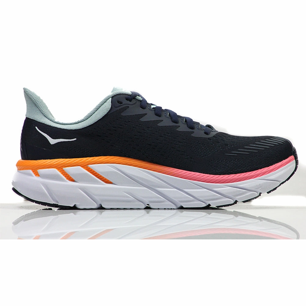 Hoka One One Clifton 7 Women's Running Shoe - Black Iris/Blue Haze Flat