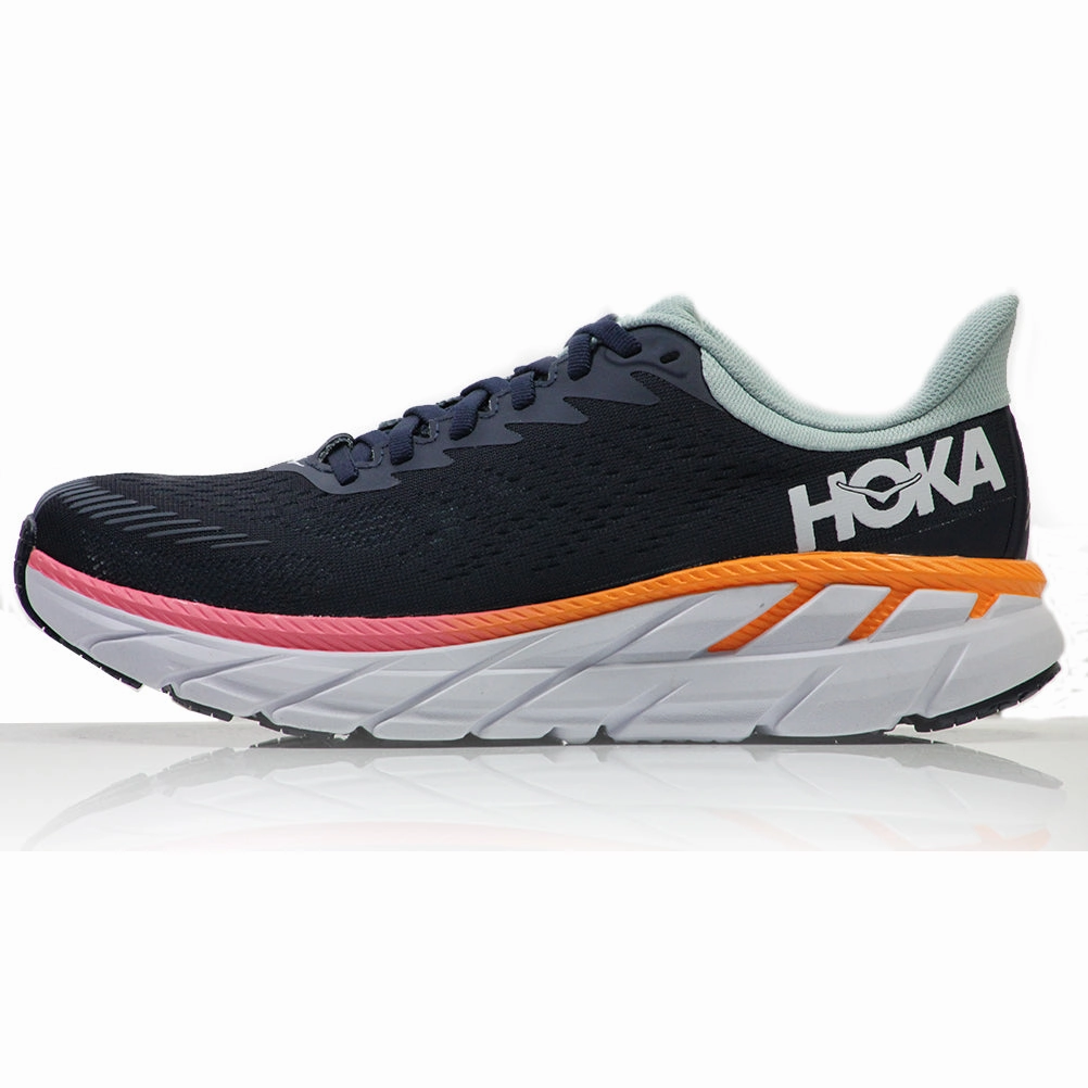 Hoka One One Clifton 7 Women's Running Shoe - Black Iris/Blue Haze Bondi