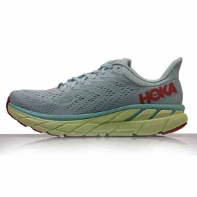 Hoka One One Clifton 7 Women's Wide Fit Running Shoe - Morning Mist/Hot Coral Best Shoes For Disney World