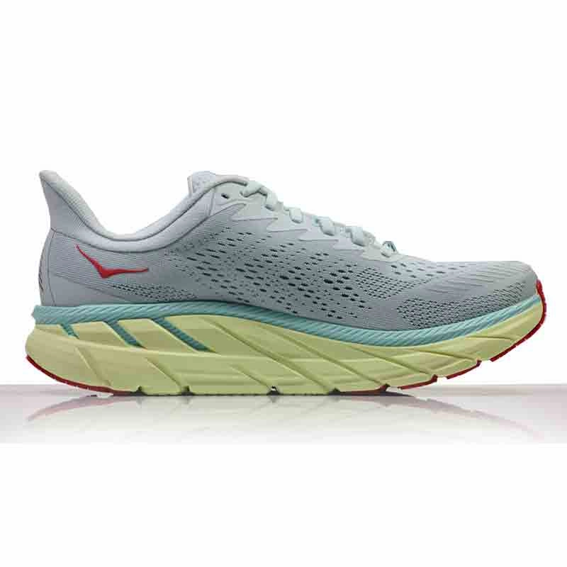 Hoka One One Clifton 7 Women's Wide Fit Running Shoe - Morning Mist/Hot Coral Differences Between