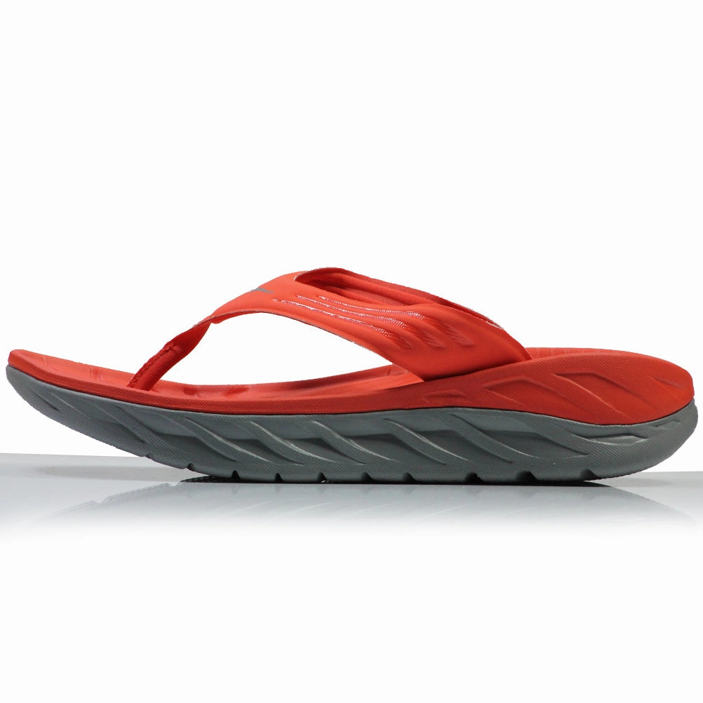 Hoka One One Ora Men's Recovery Flip - Mandarin Red/Wild Dove Glycerin 20 Running Shoes
