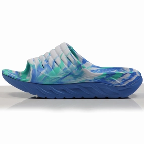 Top Rated Trail Running Shoes Hoka One One Ora Men's Recovery Slide - Atlantis/Blue Coral