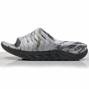 Great Long Distance Running Shoes Hoka One One Ora Men's Recovery Slide - Lunar Rock/Sharkskin