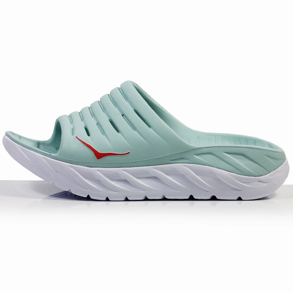 Shoes In Wide Width Hoka One One Ora Women's Recovery Slide - Eggshell Blue/White