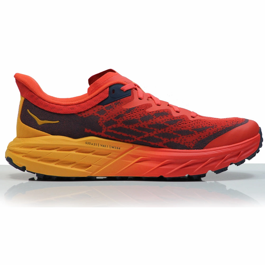 Best Running Shoes For Hyperpronation Hoka One One Speedgoat 5 Men's Trail Shoe - Fiesta/Radiant Yellow