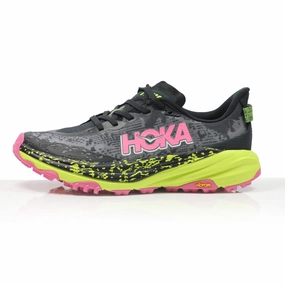Expensive Hoka One One Speedgoat 6 Women's Trail Shoe - Black/Neon Hoka Citrus
