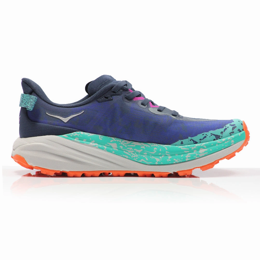 Gold Hoka One One Speedgoat 6 Women's Trail Shoe - Varsity Navy/Meteor
