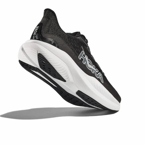 HOKA Women's Mach 6 (Medium Width) Black/White Arthritis