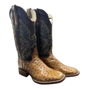 Clarks Boots Hondo Men's Cognac Full Quill Genuine  Black Western Boots 1804