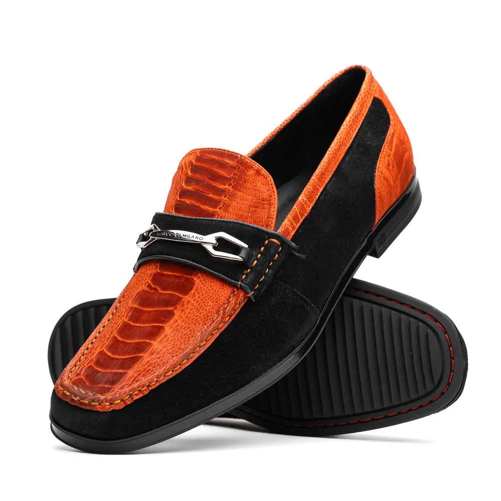 Hugo Orange / Black Loafers Size