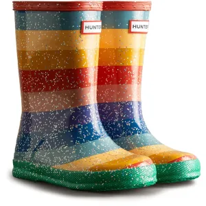 Hunter Original First Classic Rainbow Giant Glitter Boot Extra Wide Calf Cowboy Boots