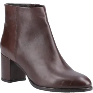 Real Leather Flat Ankle Boots Hush Puppies Claridy Boot