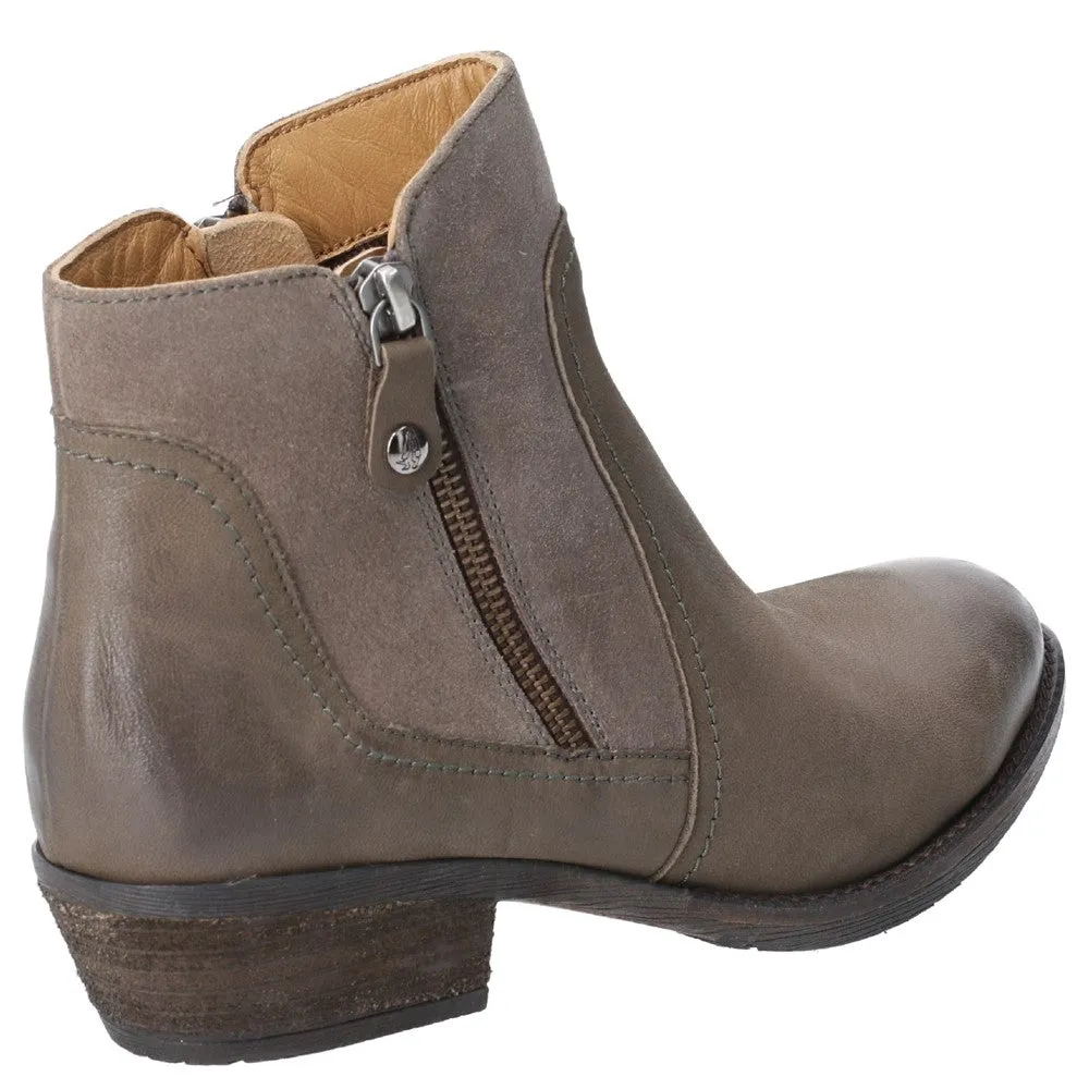 Hush Puppies Isla Zip Up Ankle Boot The Slim Leather Ankle Boots