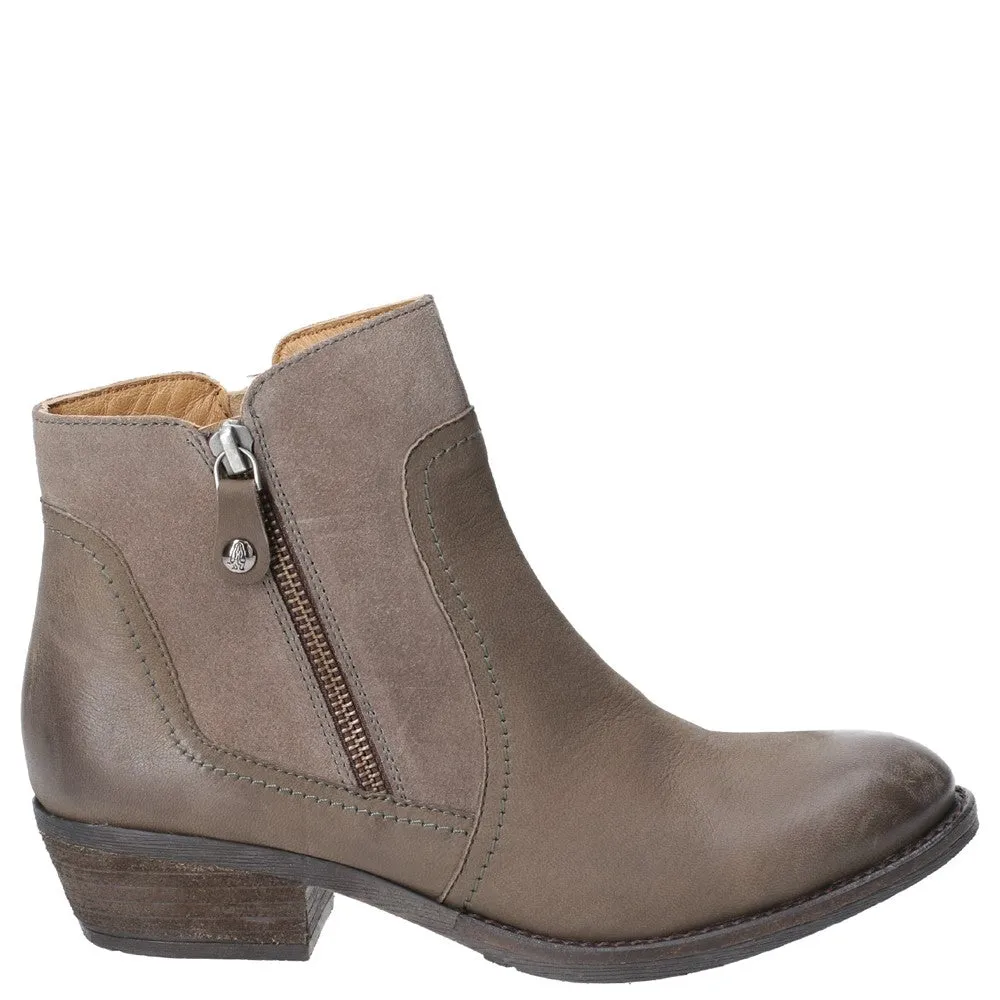 Hush Puppies Isla Zip Up Ankle Boot Ankle Boots Chunky Heel