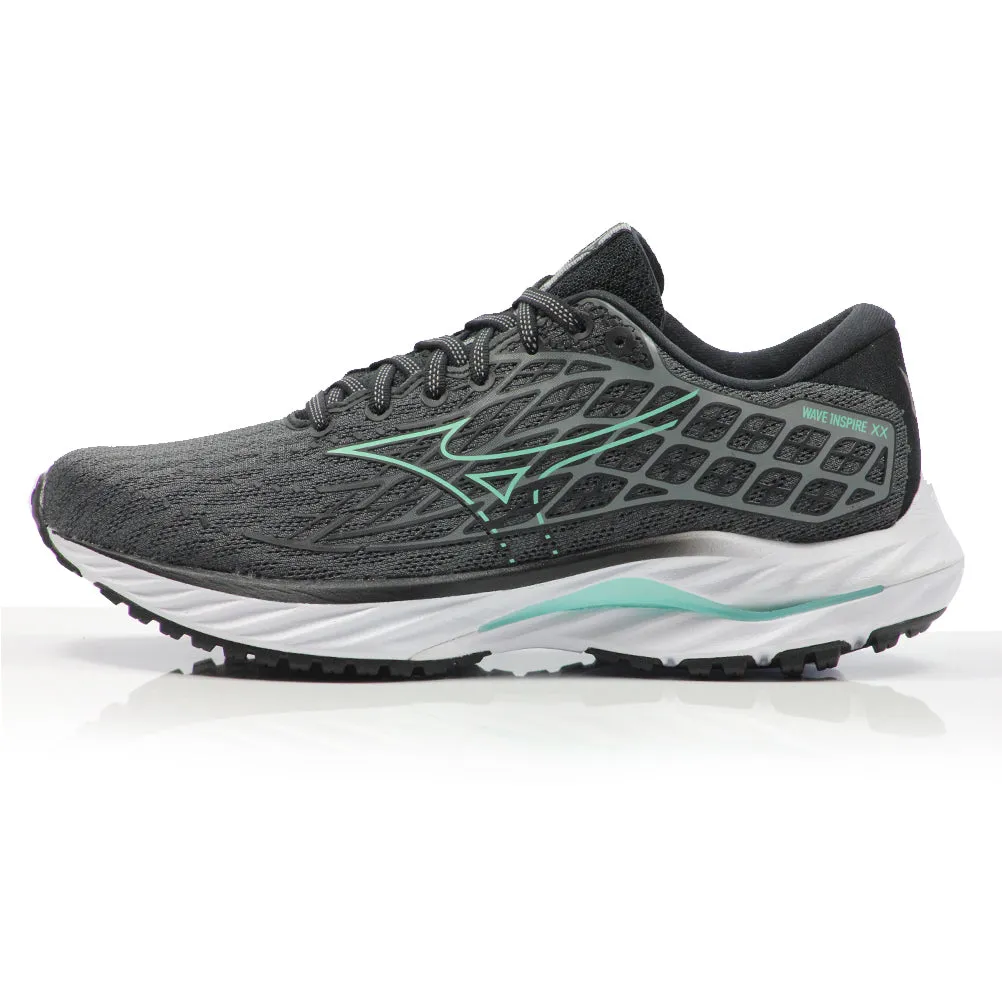 Minimalist Trail Running Shoes Mizuno Wave Inspire 20 Women's Running Shoe - Iron gate/Dusty Jade Green/Black