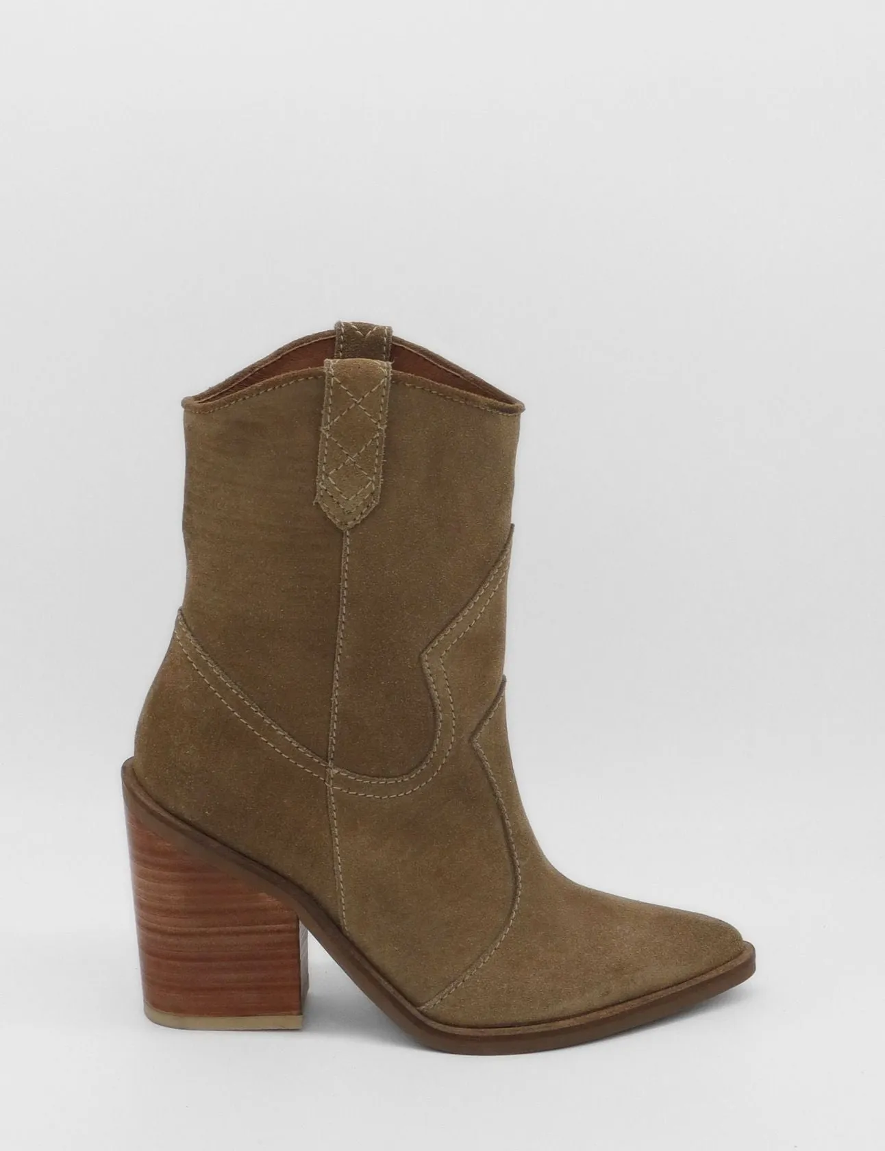 Strength western cowboy boots in mocha suede leather womens shoes Cowboy Dress Boots