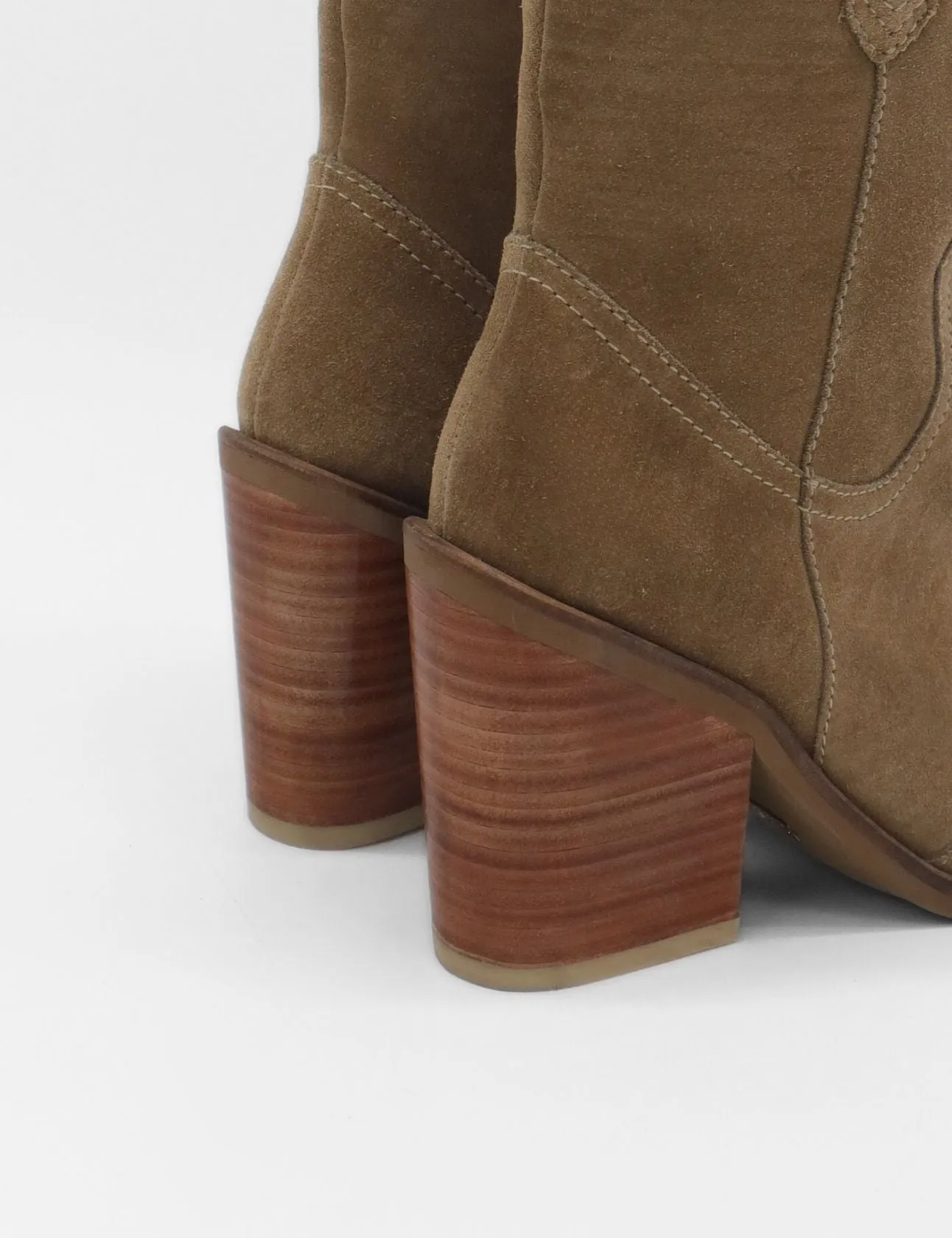 Strength western cowboy boots in mocha suede leather womens shoes Boots Shop