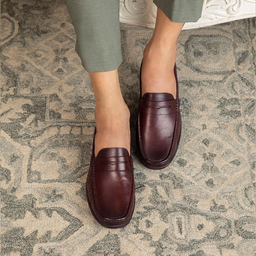 The Argento Brown Men's Leather Loafers Tresmode Lauren Ralph Lauren Loafers