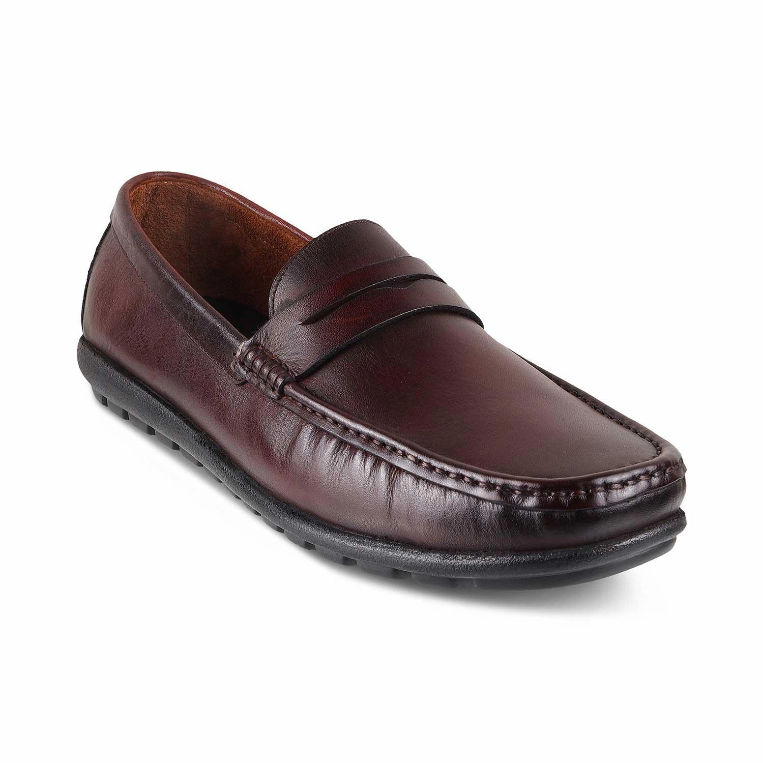 Foot Loafers The Argento Brown Men's Leather Loafers Tresmode